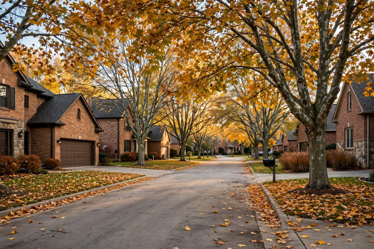 Street view in Craig Park, Greenwood, Indiana