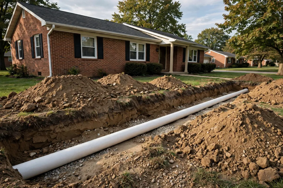 Sewer Line Replacement work in Greenwood, Indiana