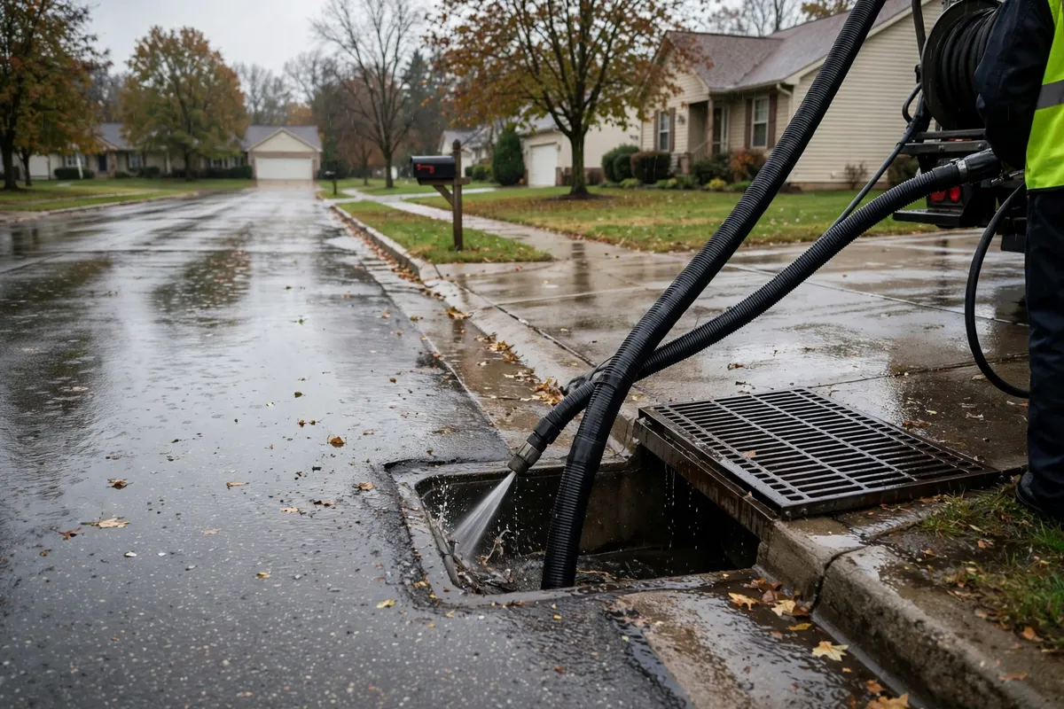 Storm Drain Cleaning work in Greenwood, Indiana